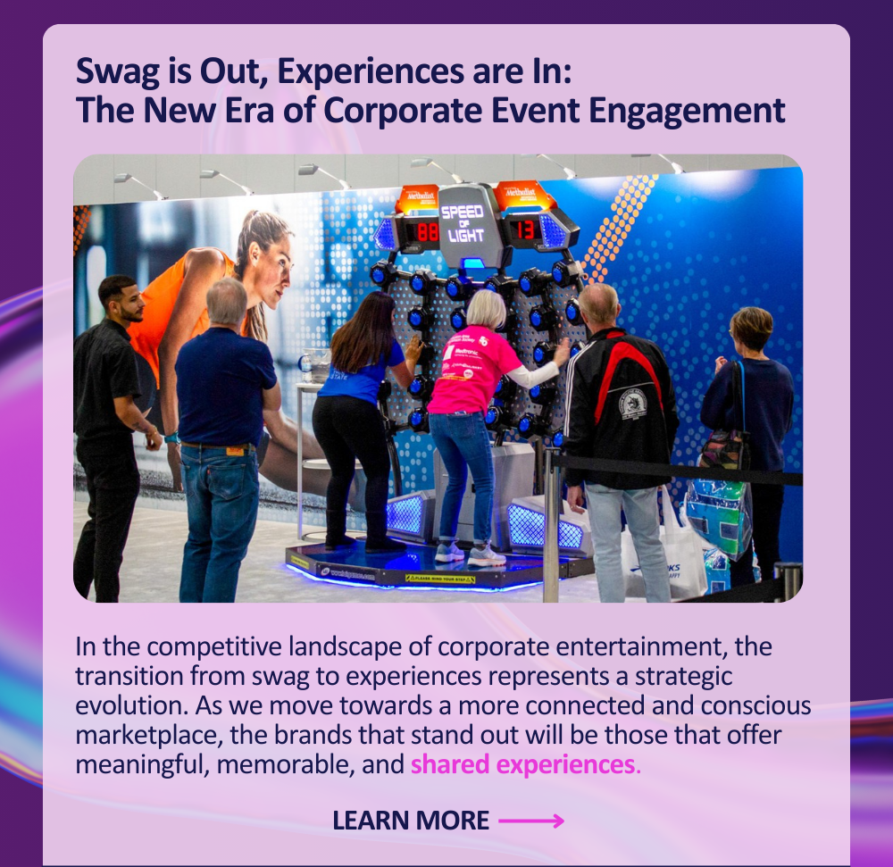 Swag is out, experiences are in